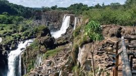 Las Cataratas del Iguazú enfrentan la mayor sequía en años.