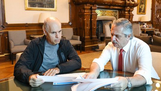 Horacio Rodríguez Larreta y Alberto Fernández.
