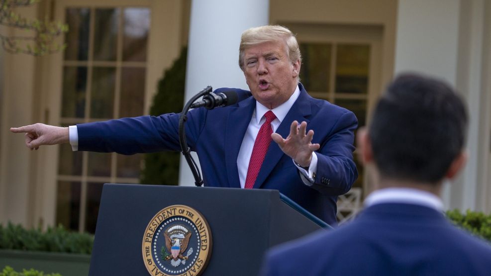 President Trump Holds Daily Coronavirus Task Force Briefing In Rose Garden