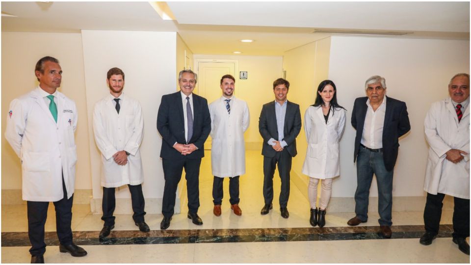 Alberto Fernández inauguró con Hugo Moyano el Sanatorio Antártida para atender bonaerenses contagiados por Covid-19.