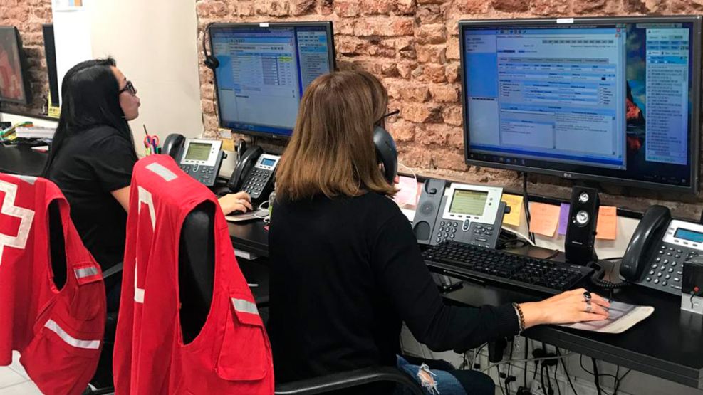 Centro de monitoreo de la Cruz Roja