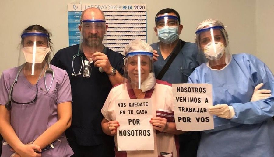 Integrantes del equipo del Hospital Ramos Mejía.