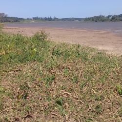 Así se ve el río Paraná a la altura de la localidad correntina de Esquina.