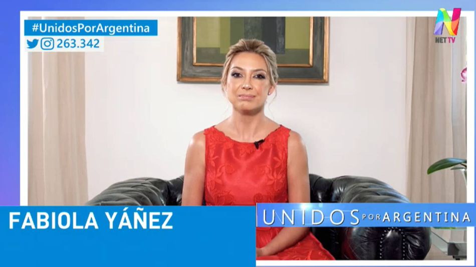 Fabiola Yáñez participó con un mensaje grabado desde Olivos. 