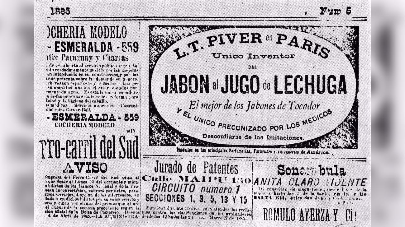 1885. Jabón al jugo de Lechuga. Los médicos lo recomendaban.