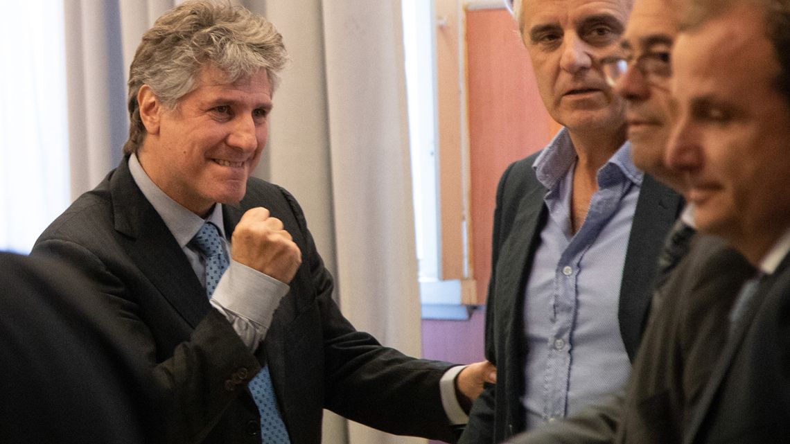 Former vice-president Amado Boudou, pictured during a court hearing in 2018.