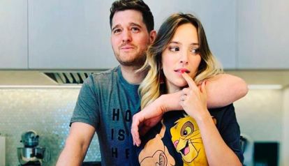 Luisana Lopilato y Michael Bublé cocinando en cuarentena