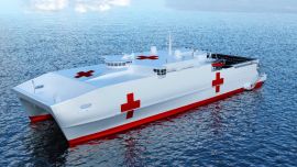 Se encuentra en desarrollo la construcción de varias unidades del buque tipo catamarán MV 22 Osprey.