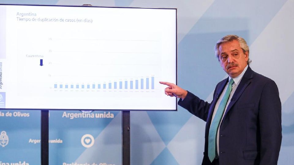 Alberto Fernández, en conferencia de prensa. Prórroga de cuarentena.