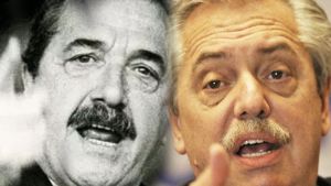 Argentinian Presidents Raúl Alfonsín and Alberto Fernández. 