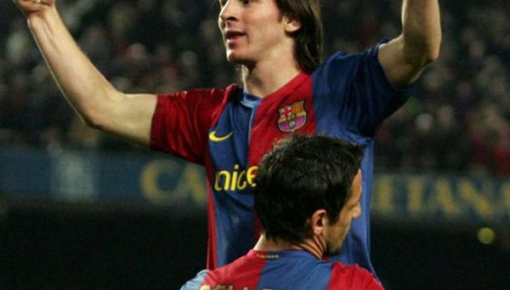 Juliano Haus Belletti y Lionel Messi