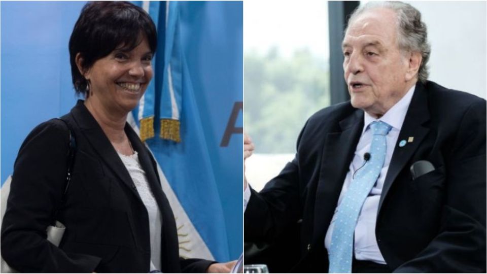 Mercedes Marcó del Pont, titular de la AFIP. Carlos Heller, diputado nacional.