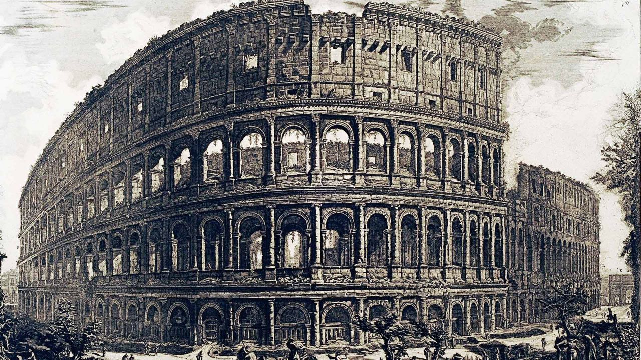 Un grabado de Piranesi muestra una vista del Coliseo, el gran edificio de Roma que se conservó hasta nuestros días.  | Foto:cedoc