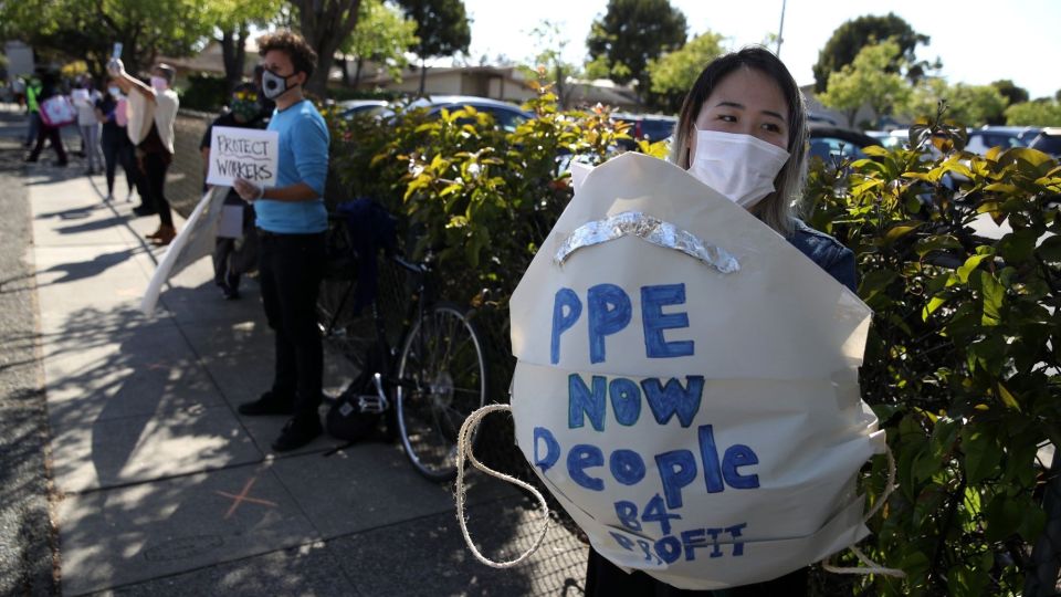 California Nurses Association Rallies For Safer Working Conditions During COVID-19 Pandemic