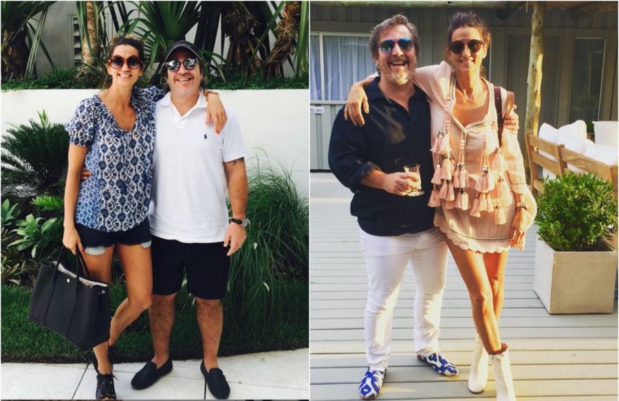 Ignacio "el verde" Saénz Valiente y su mujer, de vacaciones.