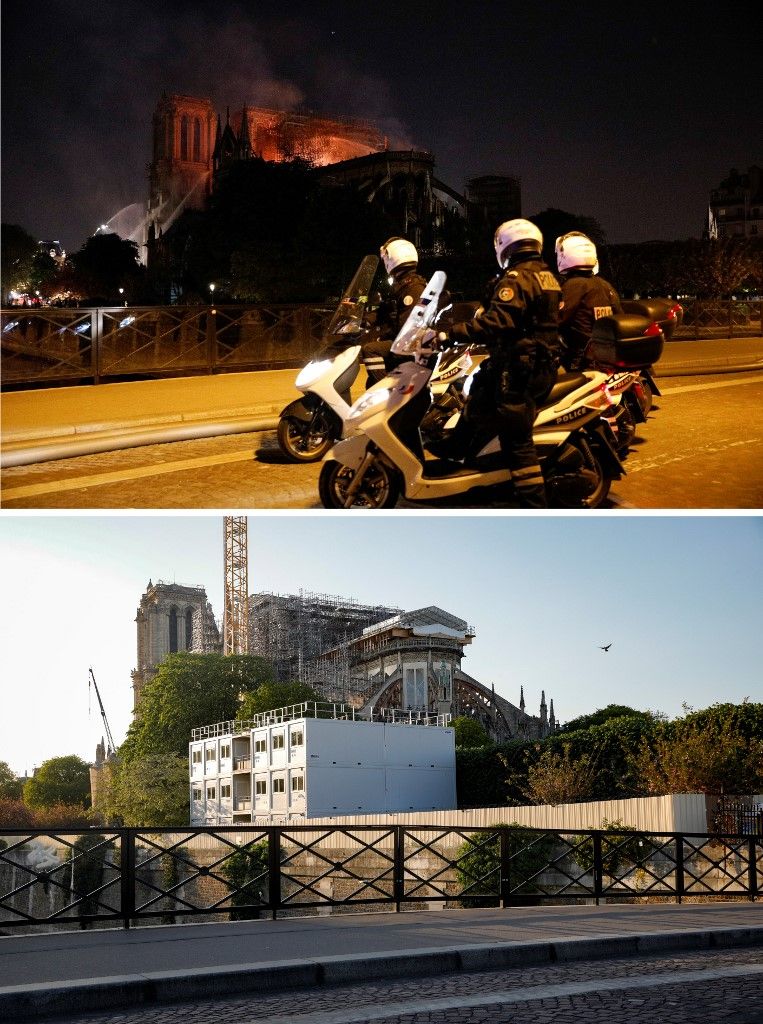 La Catedral de Notre Dame de París, Francia, se incendió el 15 de abril de 2019.