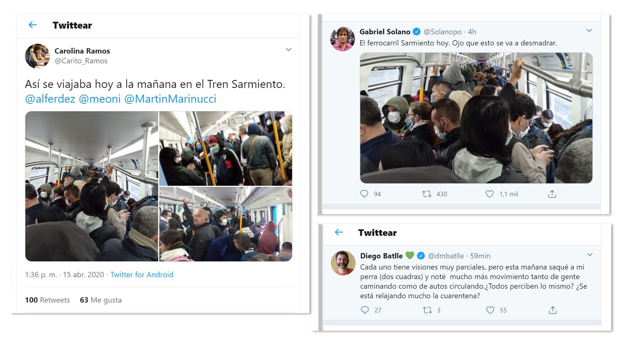 Mayor cantidad de usuarios viajando en el tren Sarmiento.