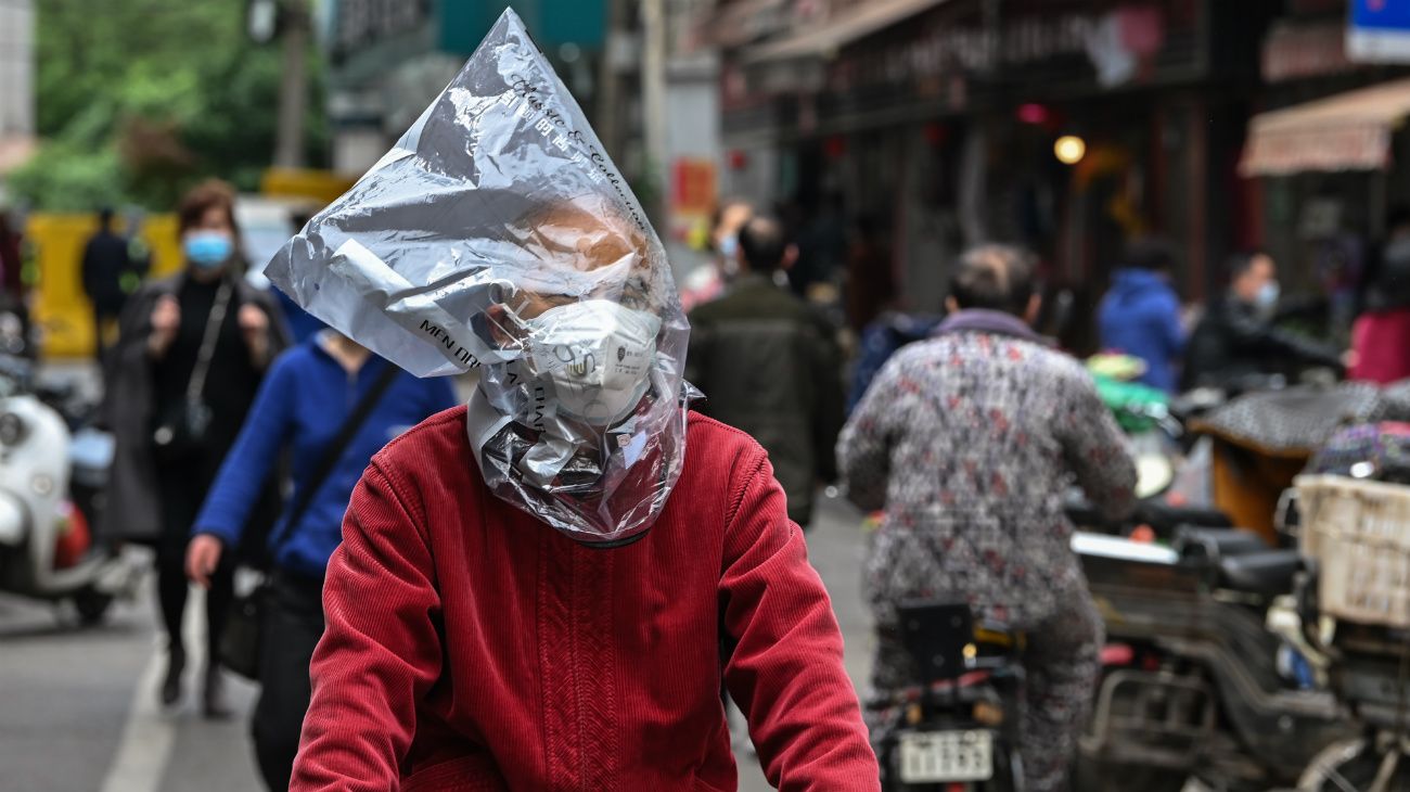 Las calles de Wuhan, provincia central de Hubei, China