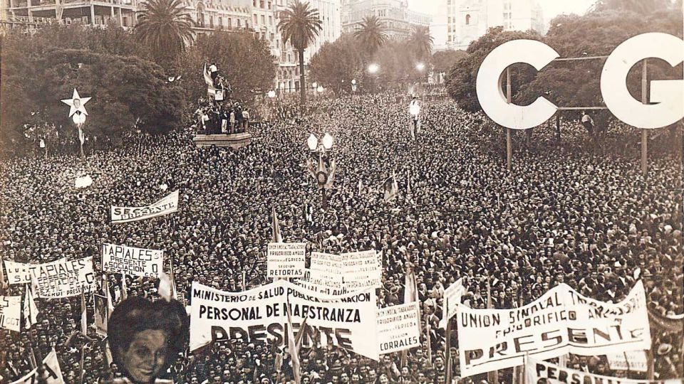 Identidad. La CGT selló en un congreso el vínculo con el partido político. El poder sindical, desde entonces, no dejó de crecer.