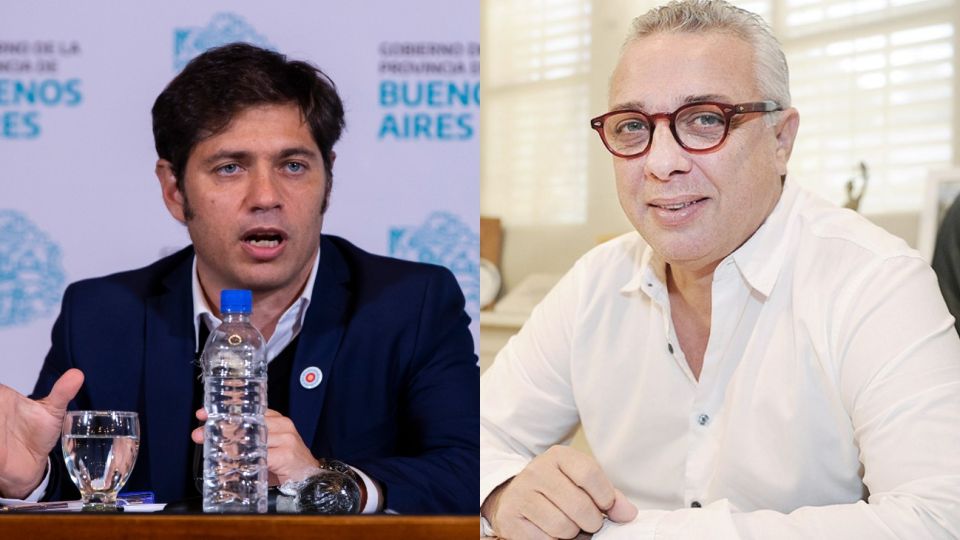 El gobernador bonaerense Axel Kicillof y el intendente de Tigre, Julio Zamora.