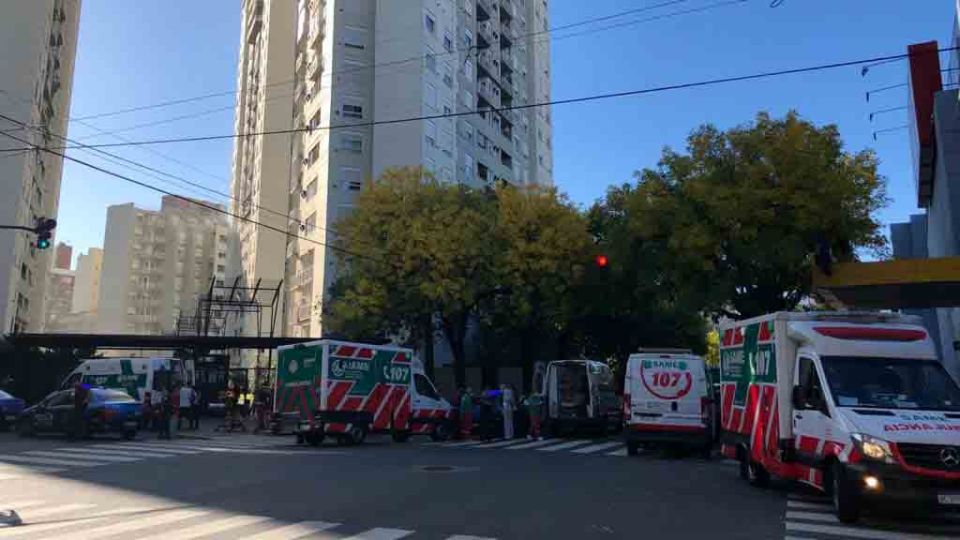 Incendio en una torre de Abasto