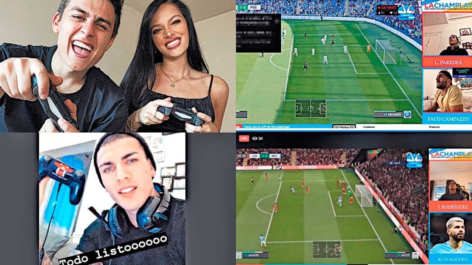 Control. Dybala, Agüero y Leo Paredes, algunos de los que participaron de la jornada solidaria.