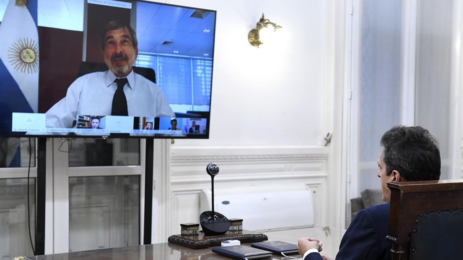 Buenos Aires: Videoconferencia entre Sergio Massa y Roberto Salvarezza 20200421