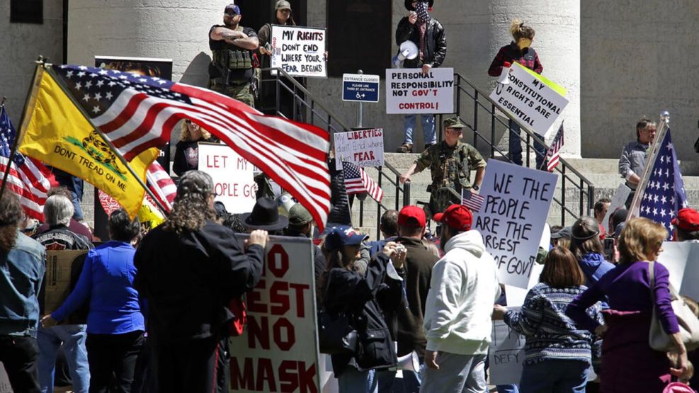 EEUU: Protestas en reclamo por el fin del confinamiento y subsidio por desempleo 