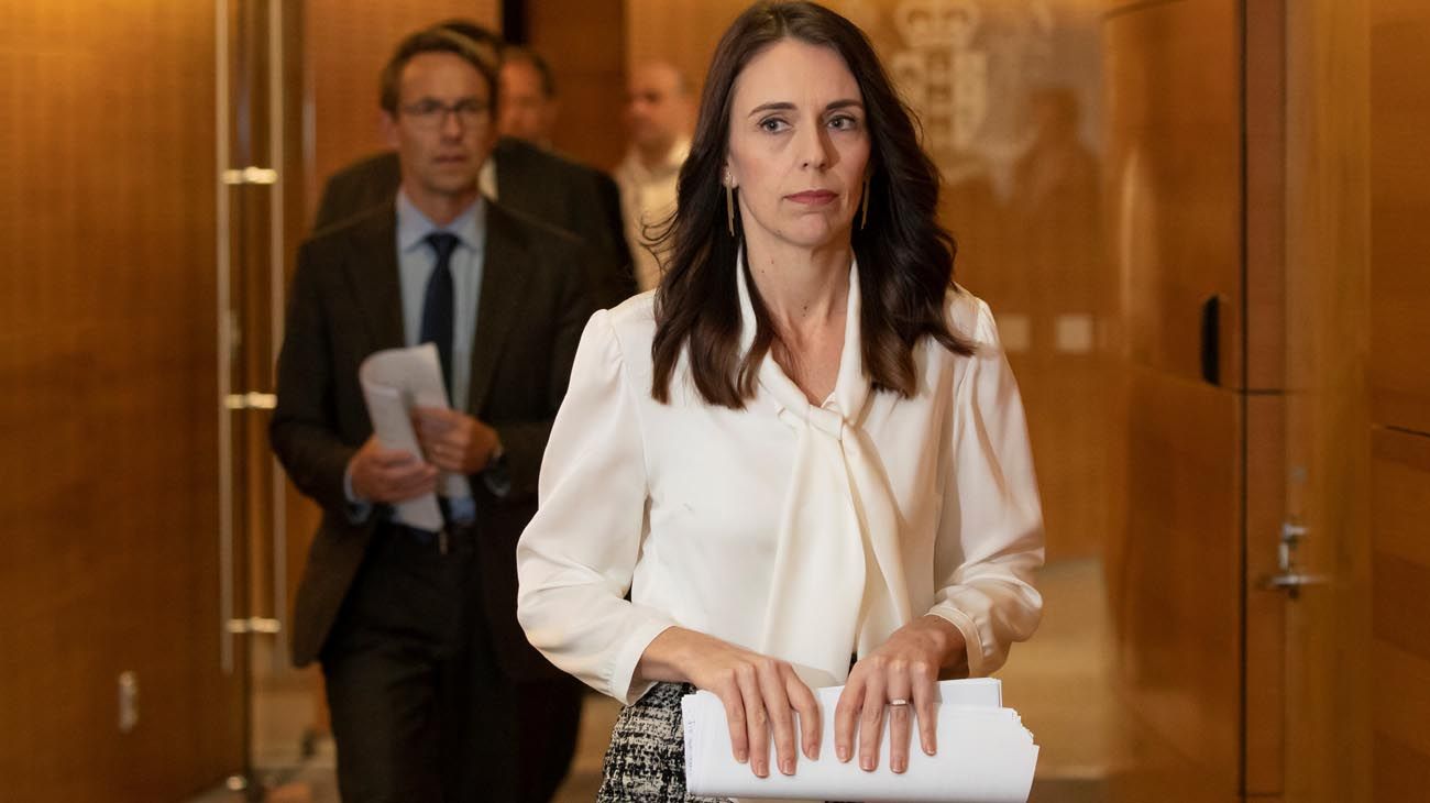 La primer ministro de Nueva Zelanda  Jacinda Ardern