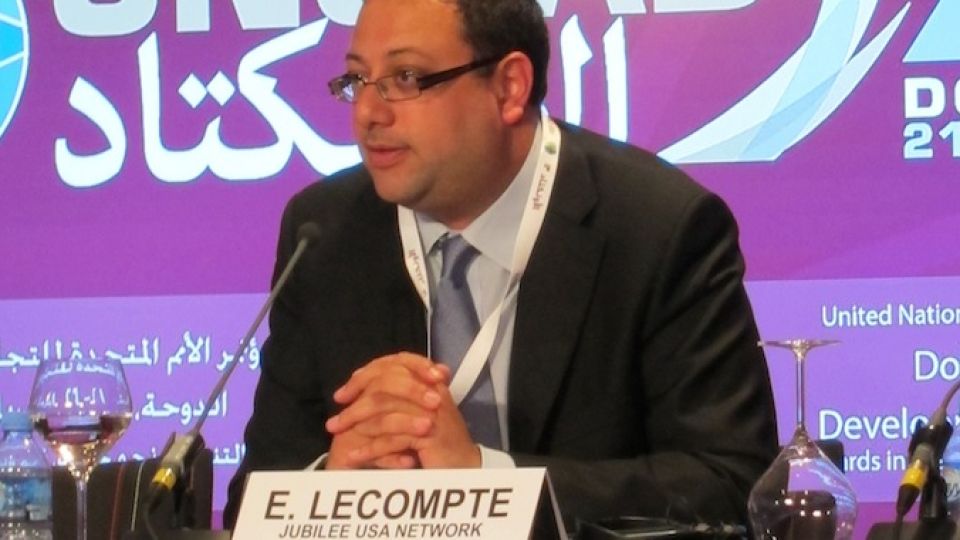 Eric LeCompte, titular de Jubilee USA, una ONG que pide condonar la deuda.