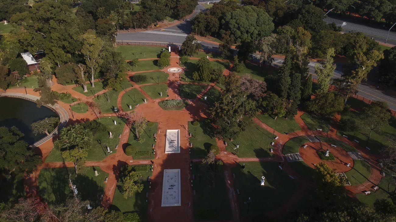 Una singular vista de los parques de la ciudad de Buenos Aires durante la cuarentena