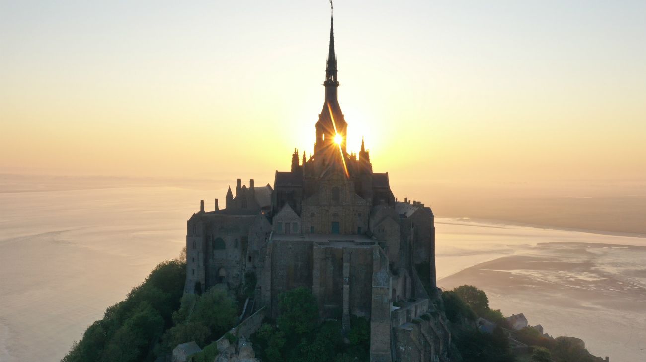 Monte Saint Michel, en Normandía, Francia