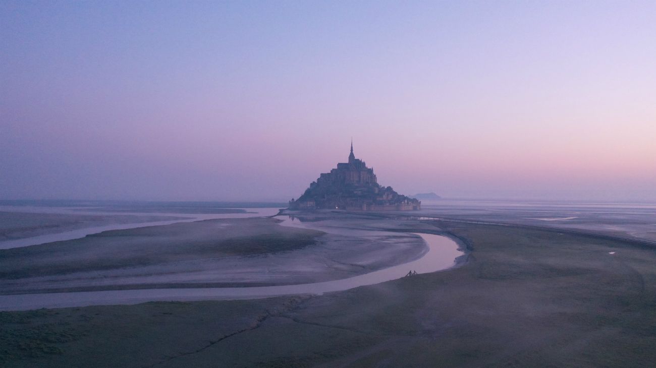 Otra vista del Monte Saint Michel, en Normandía, al noroeste de Francia