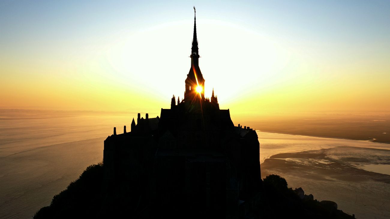 Monte Saint Michel, en Normandía, Francia