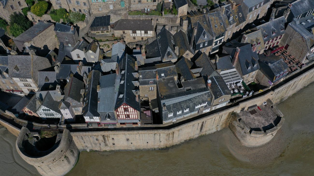 Monte Saint Michel, en Normandía, Francia