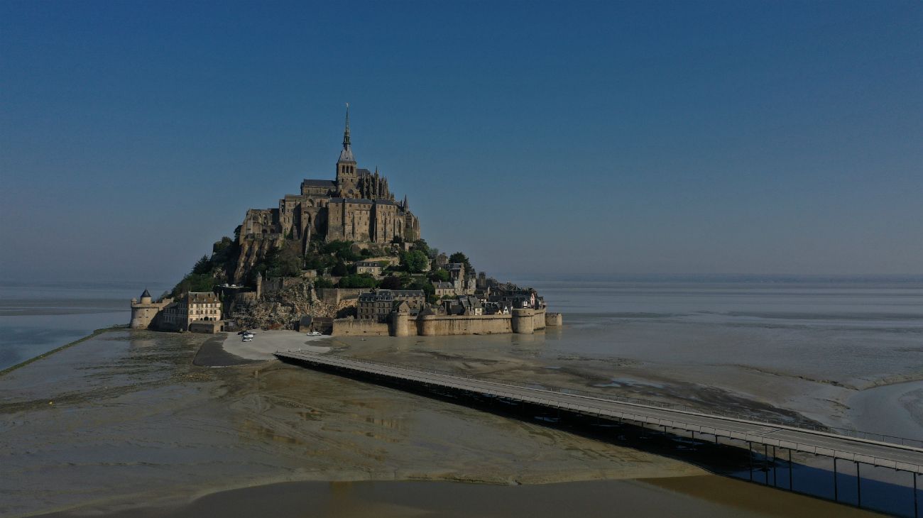 Monte Saint Michel, en Normandía, Francia