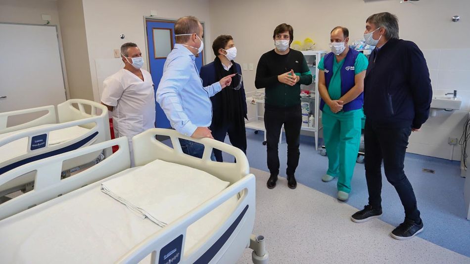 El gobernador de la provincia de Buenos Aires, Axel Kicillof, en la inauguración de una nueva Unidad de Terapia Intensiva 20200423