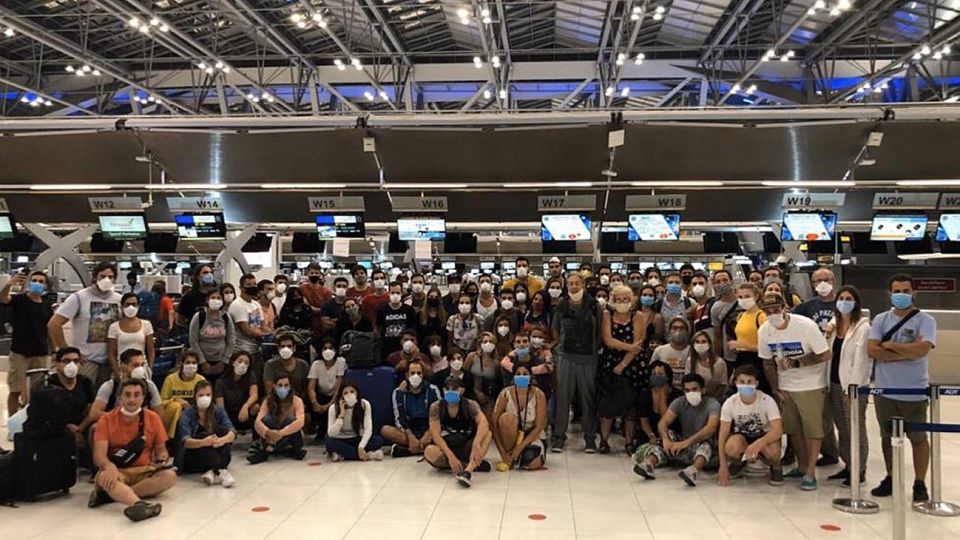 Algunas de las fotos que se encuentran en las redes sociales de Argentinos varados