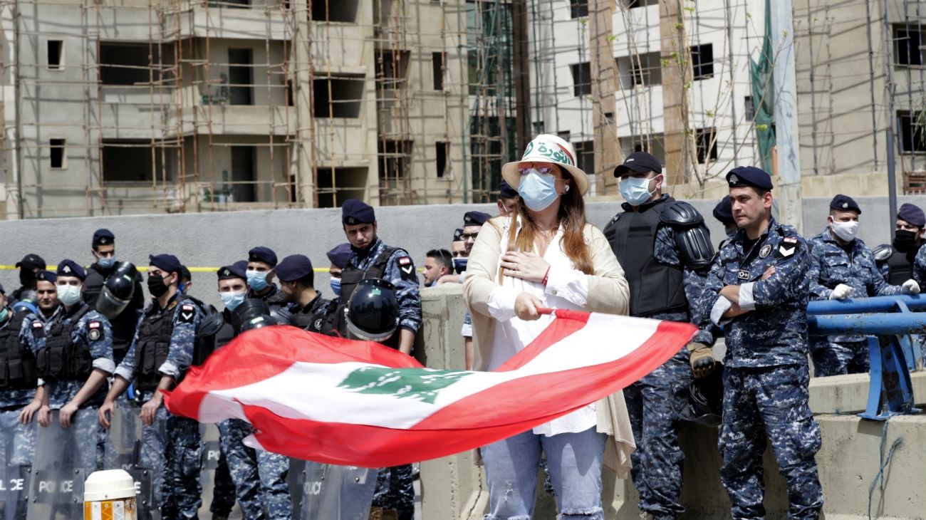 Caos financiero y protestas en Beirut, Líbano durante la pandemia