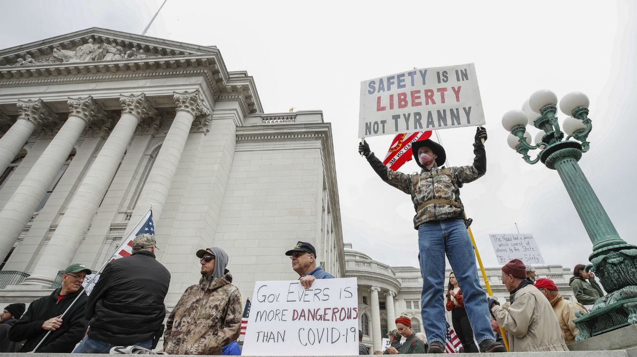 Estados Unidos: Protestas de grupos conservadores contra las medidas de quedarse en casa