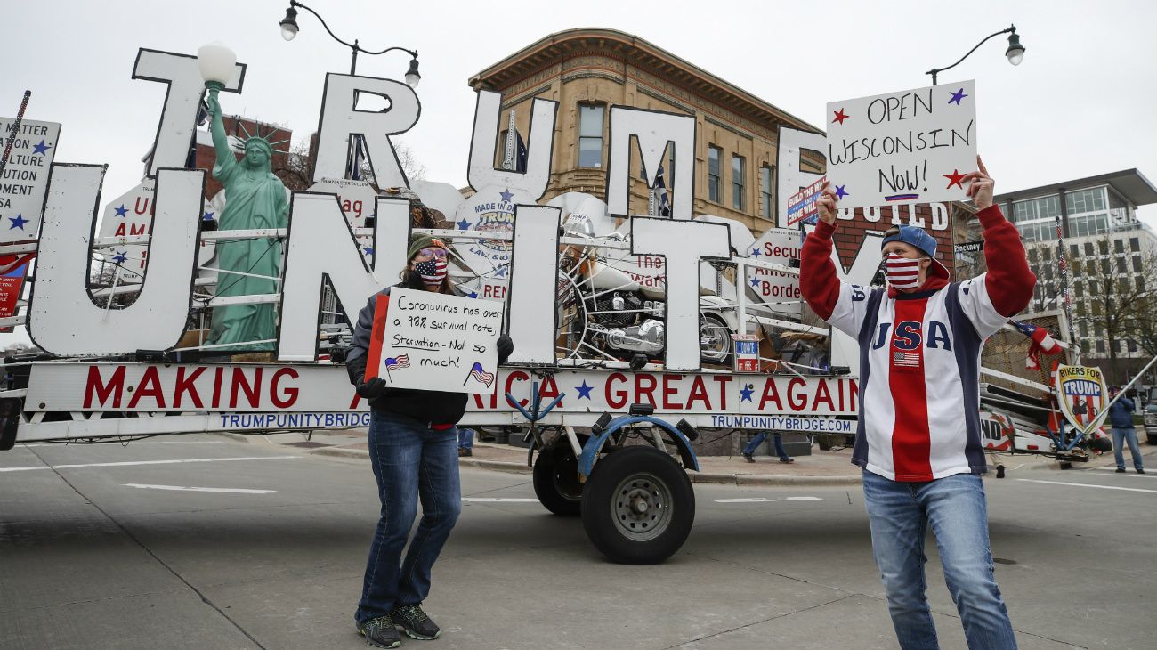 Estados Unidos: Protestas de grupos conservadores contra las medidas de quedarse en casa