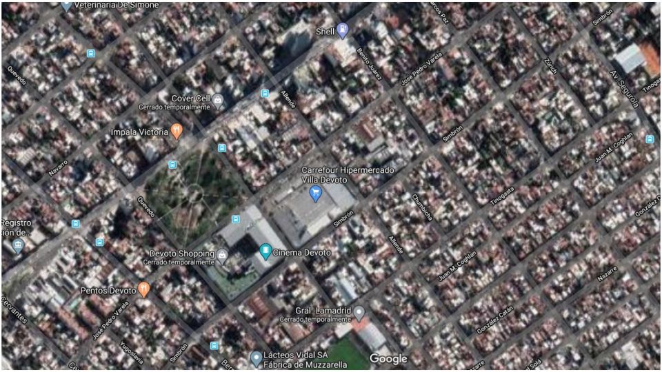 El geriátrico está ubicado en el barrio porteño de Villa Devoto, en la calle Allende al 2900.