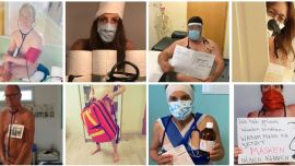 Médicos alemanes protestan desnudos