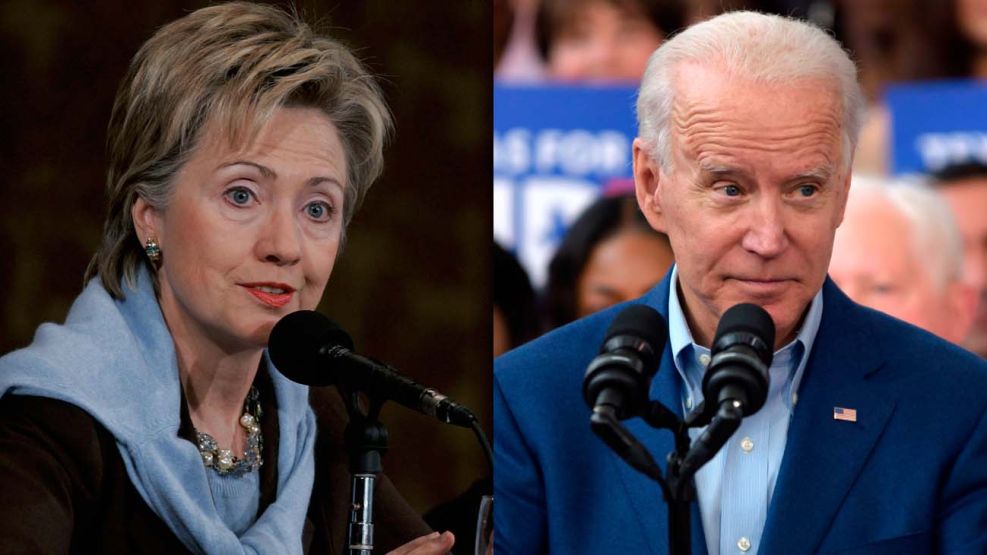 Hillary Clinton y Joe Biden20200428