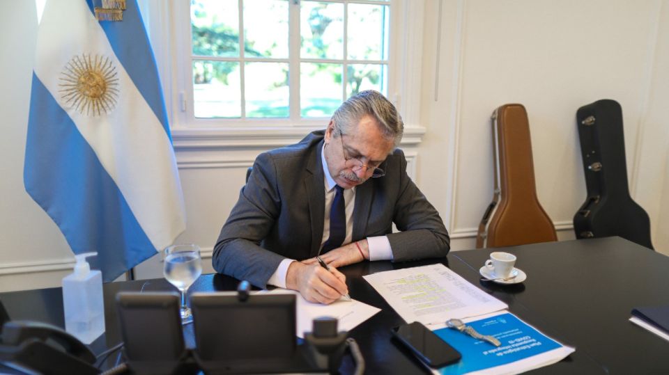 Alberto Fernández en la residencia presidencial de Olivos. Foto: Gentileza presidencia de la Nación.