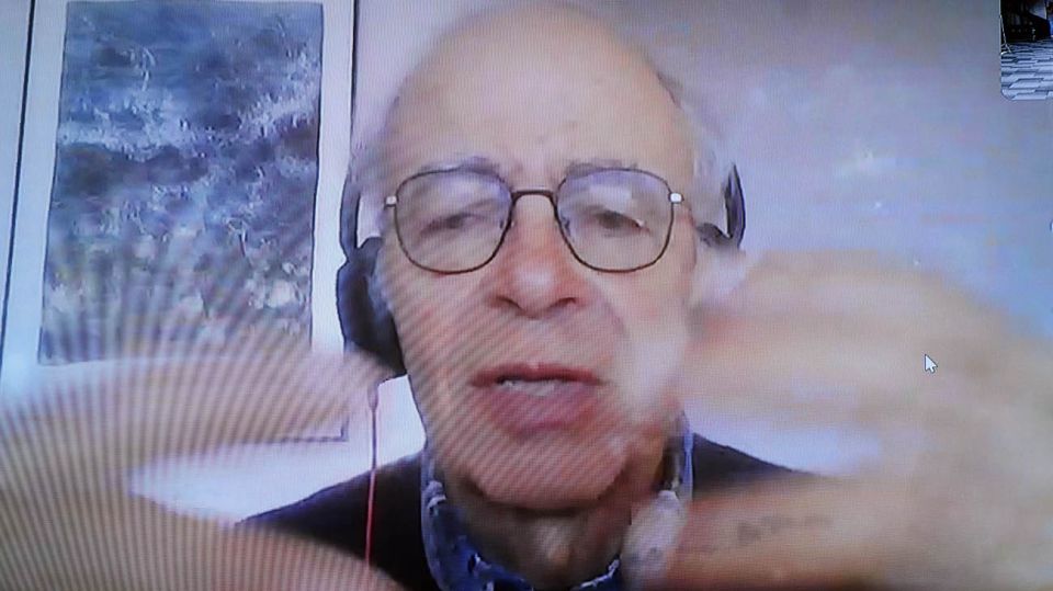 Peter Singer, en la entrevista con Jorge Fontevecchia.