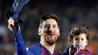 Lionel Messi y su hijo Ciro