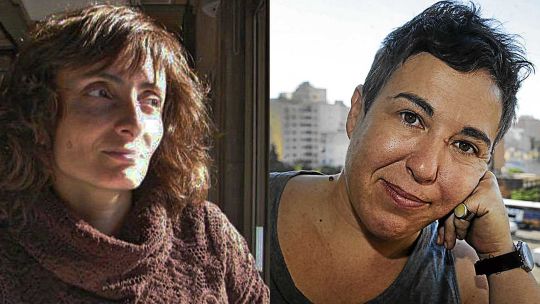 Libres o libros. (Izq.) Selva Dipasquale, poeta creadora de la página Libros Virtuales. (Der.) La escritora Gabriela Cabezón Cámara.