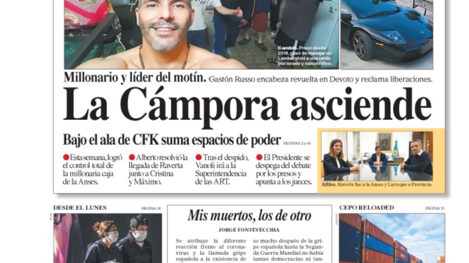La tapa de este sábado 2 de mayo.