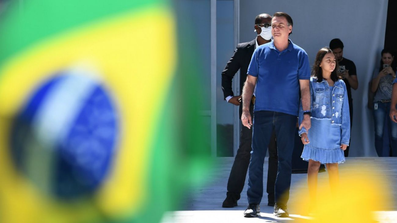 El presidente brasileño, Jair Bolsonaro, en Brasilia este 3 de mayo de 2020.